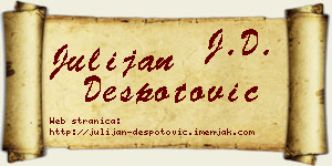 Julijan Despotović vizit kartica